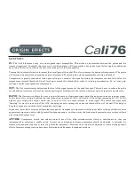 Предварительный просмотр 4 страницы Origin Effects CALI76 User Manual