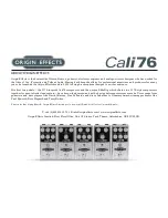 Предварительный просмотр 7 страницы Origin Effects CALI76 User Manual