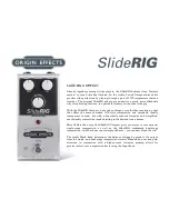 Origin Effects sliderig User Manual preview