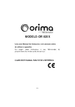 Предварительный просмотр 2 страницы Orima OR 820 X Instruction Manual