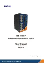 ORiNG IGS-9168GP series User Manual preview