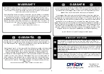 Preview for 8 page of ORION Images WB-6598T Instruction Manual