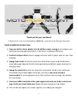 Orion Innovations MotoFLAKmount User Manual предпросмотр