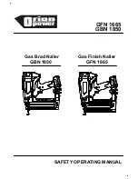 Orion Power Systems GBN 1850 Safety Operating Manual preview