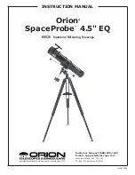 Предварительный просмотр 1 страницы ORION TELESCOPES & BINOCULARS 9036 Equatorial Reflecting Telescope Instruction Manual