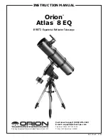 ORION TELESCOPES & BINOCULARS Atlas 8 EQ 9873 Instruction Manual preview