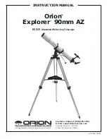 ORION TELESCOPES & BINOCULARS Explorer 90mm AZ 9029 Instrucion Manual preview