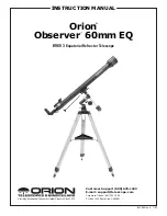 ORION TELESCOPES & BINOCULARS Observer 60mm EQ Instruction Manual preview