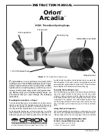 ORION TELESCOPES & BINOCULARS Orion Arcadia 9389 Instruction Manual preview