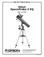 ORION TELESCOPES & BINOCULARS SpaceProbe 3 EQ 9842 Instruction Manual предпросмотр