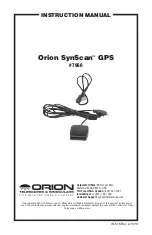 ORION TELESCOPES & BINOCULARS SynScan 7960 Instruction Manual preview