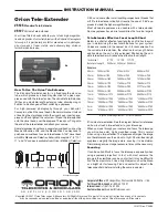 ORION TELESCOPES & BINOCULARS Tele-Extender 5125 Instruction Manual preview