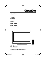 Preview for 1 page of Orion 26MT6000 Operating Instructions Manual