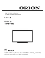 Orion 40FBT912 User Manual preview