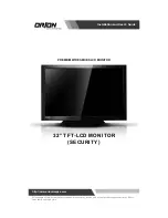 Orion 42" FULL HD TFT-LCD MONITOR Installation And User Manual preview