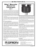 Preview for 1 page of Orion 52071 Instruction Manual