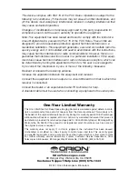 Предварительный просмотр 13 страницы Orion 53082 Instruction Manual