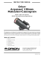 Orion Argonaut 150mm 9073 Instruction Manual preview