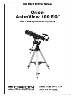 Orion AstroView 100 EQ Manual preview