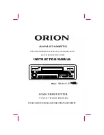 Orion AVM-57188BTG Instruction Manual preview