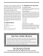 Preview for 4 page of Orion AZ-3 Instruction Manual