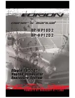 Orion BP-HP10D2 Owner'S Manual предпросмотр