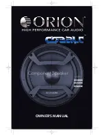 Preview for 1 page of Orion CO400C Owner'S Manual