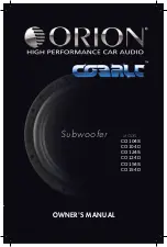 Предварительный просмотр 1 страницы Orion cobalt CO104D Owner'S Manual