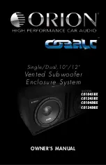 Orion Cobalt CO104DBX Owner'S Manual preview