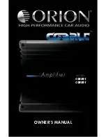 Preview for 1 page of Orion Cobalt CO500.1 Owner'S Manual