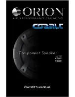 Preview for 1 page of Orion Cobalt CO552 Owner'S Manual