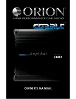 Preview for 1 page of Orion Cobalt CO6004 Owner'S Manual