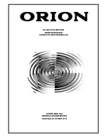 Предварительный просмотр 1 страницы Orion Color CRT TV User Manual