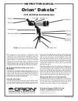 Предварительный просмотр 1 страницы Orion DAKOTA 9379 Instruction Manual