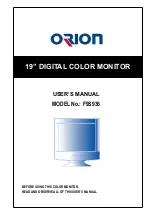 Preview for 1 page of Orion F9S936 User Manual