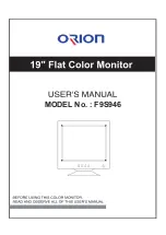 Preview for 1 page of Orion F9S946 User Manual