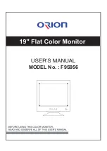 Preview for 1 page of Orion F9S956 User Manual