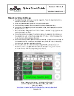 Preview for 6 page of Orion Flex Quick Start Manual