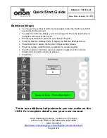 Preview for 9 page of Orion Flex Quick Start Manual