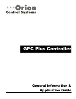 Orion GPC Plus Controller General Information & Application Manual предпросмотр