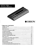 Orion HCCA 150R Owner'S Manual preview