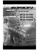 Предварительный просмотр 1 страницы Orion HCCA-D1200 Owner'S Manual