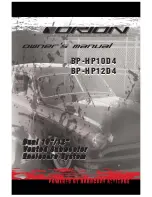 Orion HPD2 Owner'S Manual preview