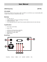 Preview for 1 page of Orion Hypnoray  ORFX5 User Manual