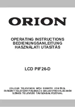 Предварительный просмотр 1 страницы Orion LCD PIF26-D Operating Instructions Manual