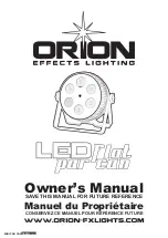 Preview for 1 page of Orion LED flat par can Owner'S Manual