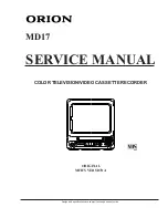 Preview for 1 page of Orion MD17 Service Manual