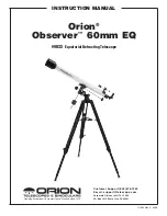 Orion Observer 60mm EQ 9032 Instruction Manual preview