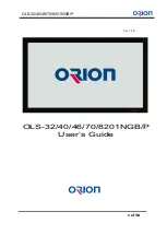 Preview for 1 page of Orion OLS-32 User Manual