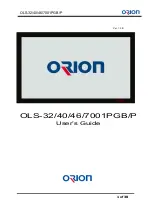 Orion OLS-3201PGB User Manual preview